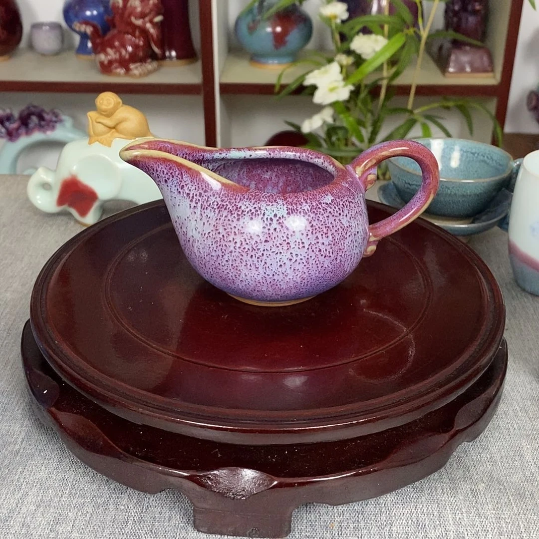 杯钧瓷公道杯手拉胚原矿窑变