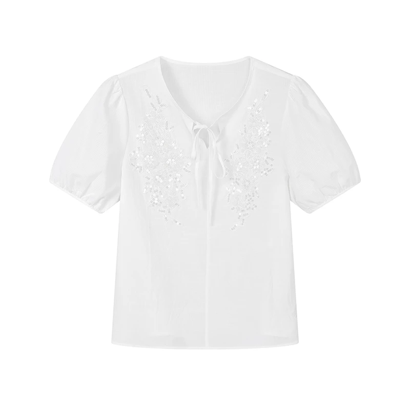 【达人专属】重工珠片小衫W6835