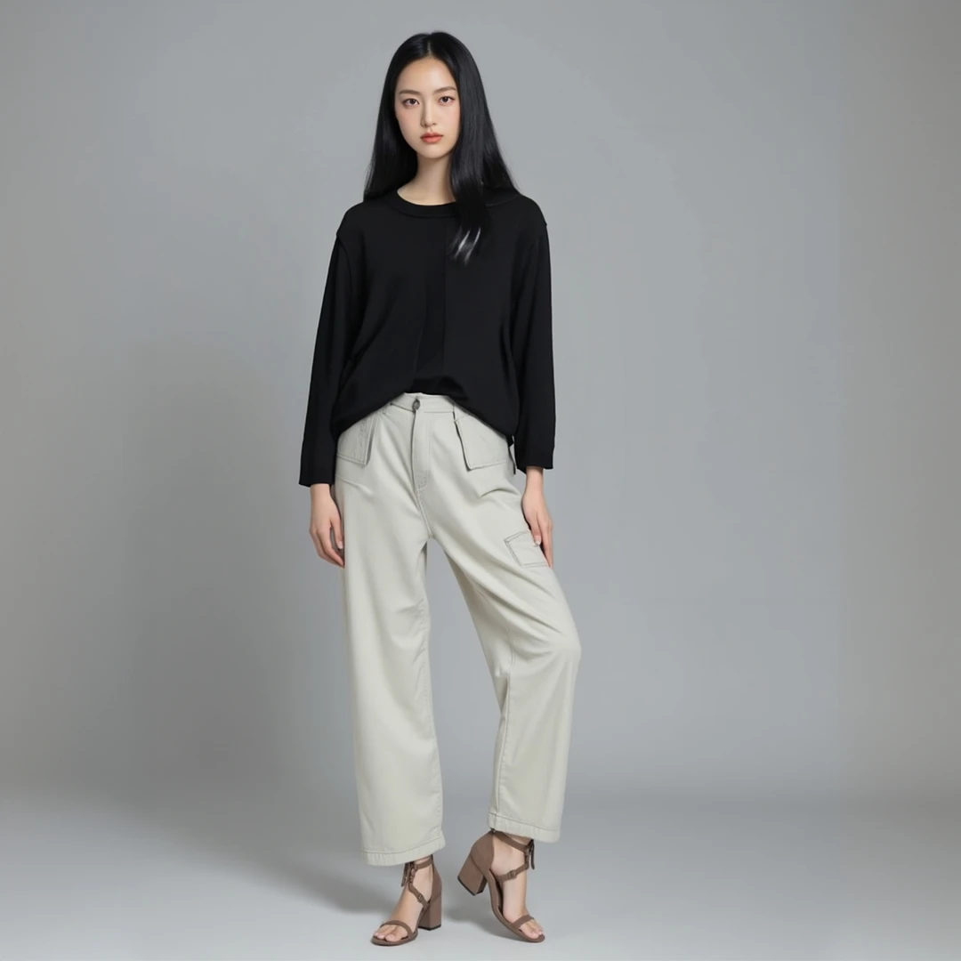 0454  休闲打底夏季纯色圆领百搭时尚针织上衣