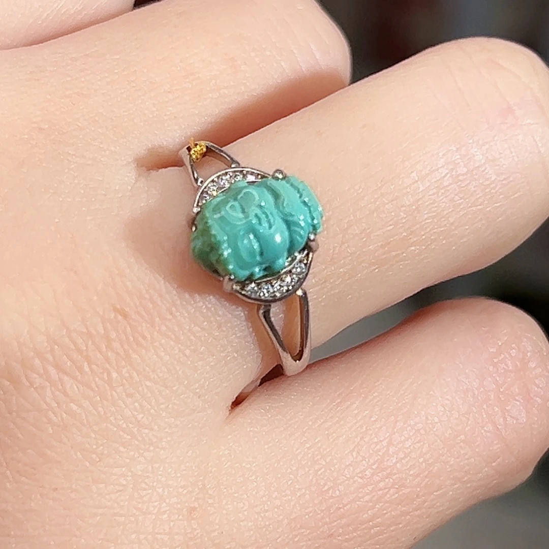 绿松石银S925镶嵌珠宝奇石