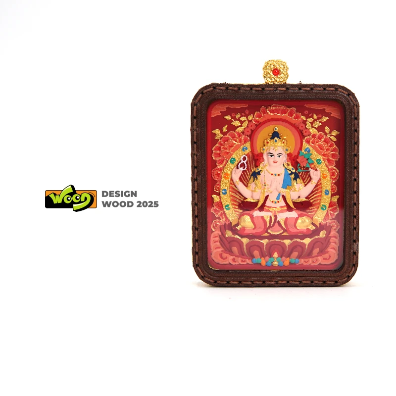 「WOOD · 皮壳唐卡擦擦」红唐八大守护唐 十二生肖 纯手绘擦擦手工