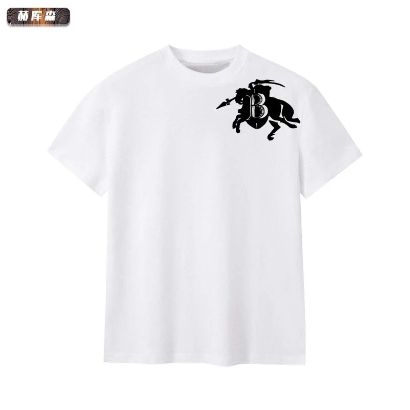 赫库森美式潮牌创意图高级感百搭男士正肩修身显身材短袖上衣T恤