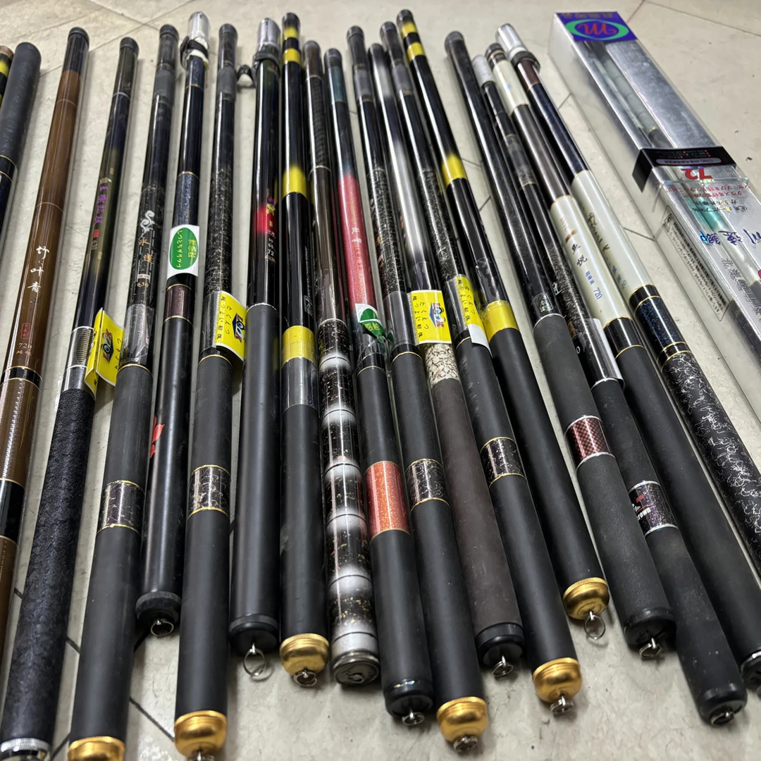 日本进口素材竿野钓传统钓鱼竿随机发一支