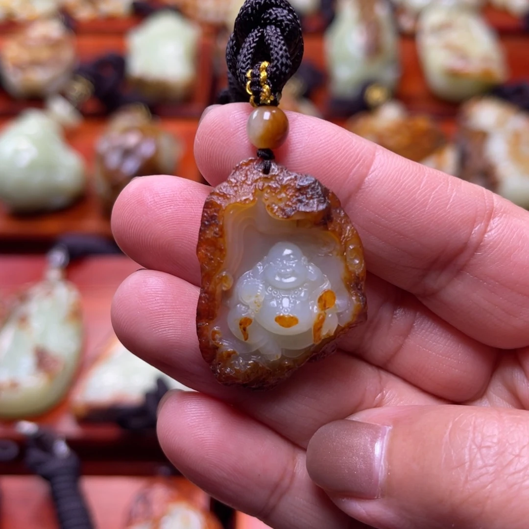 【闪购商品】岫岩河磨玉（透闪石质玉）未镶嵌挂件