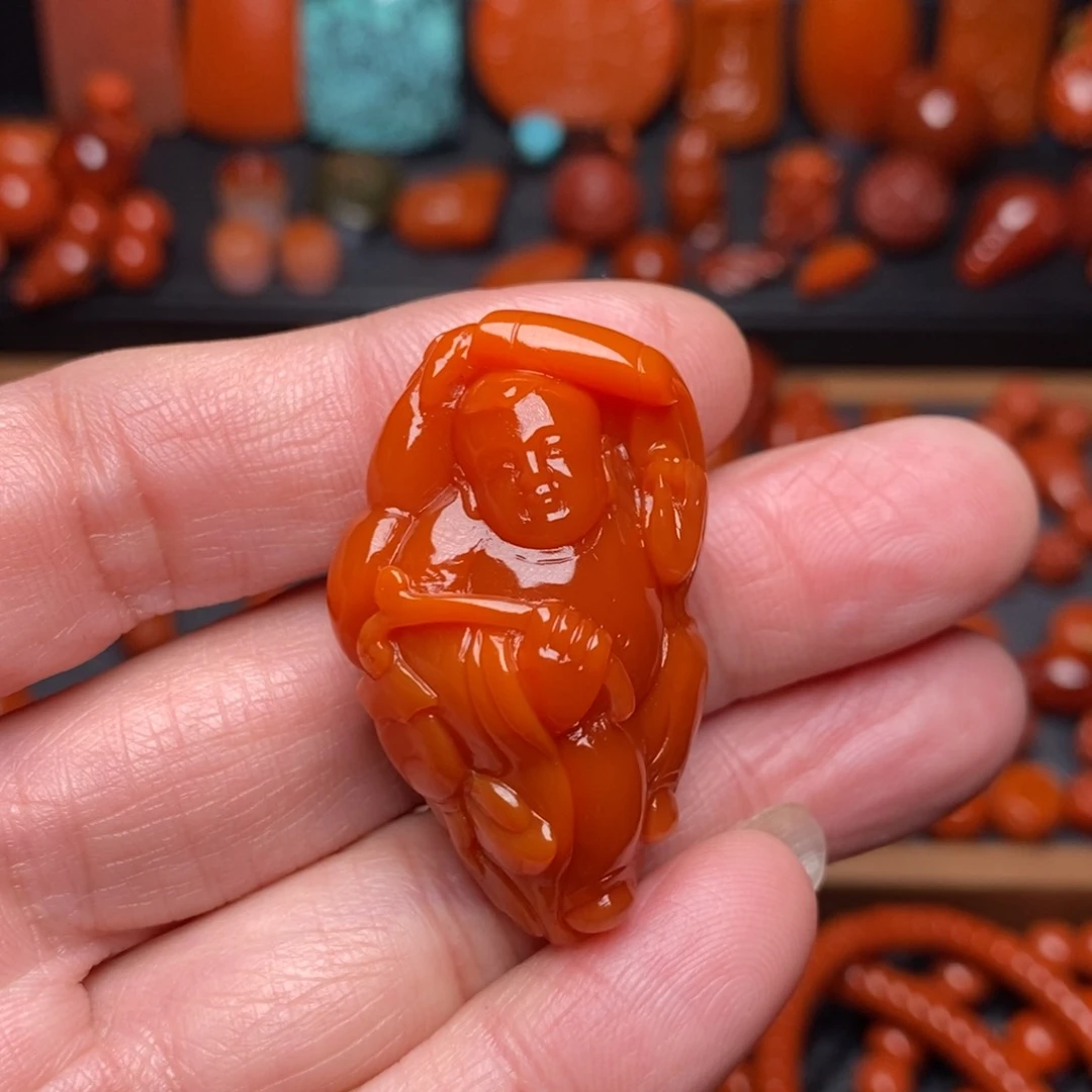 南红玛瑙精工吊坠未镶嵌