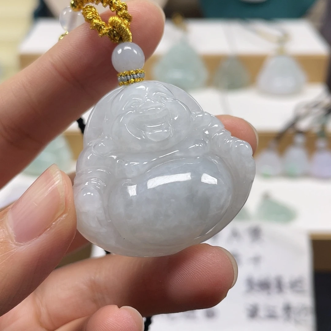 翡翠未镶嵌颈饰天然翡翠佛公吊坠一件9号