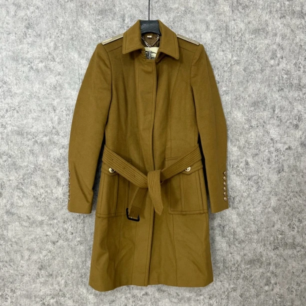 95新 BURBERRY/博柏利 驼色大衣外套