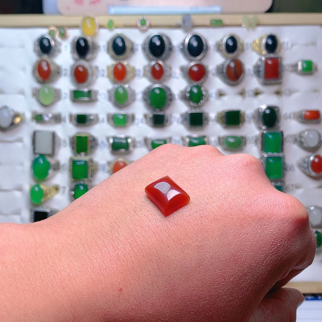 玛瑙/玉髓戒指未镶嵌