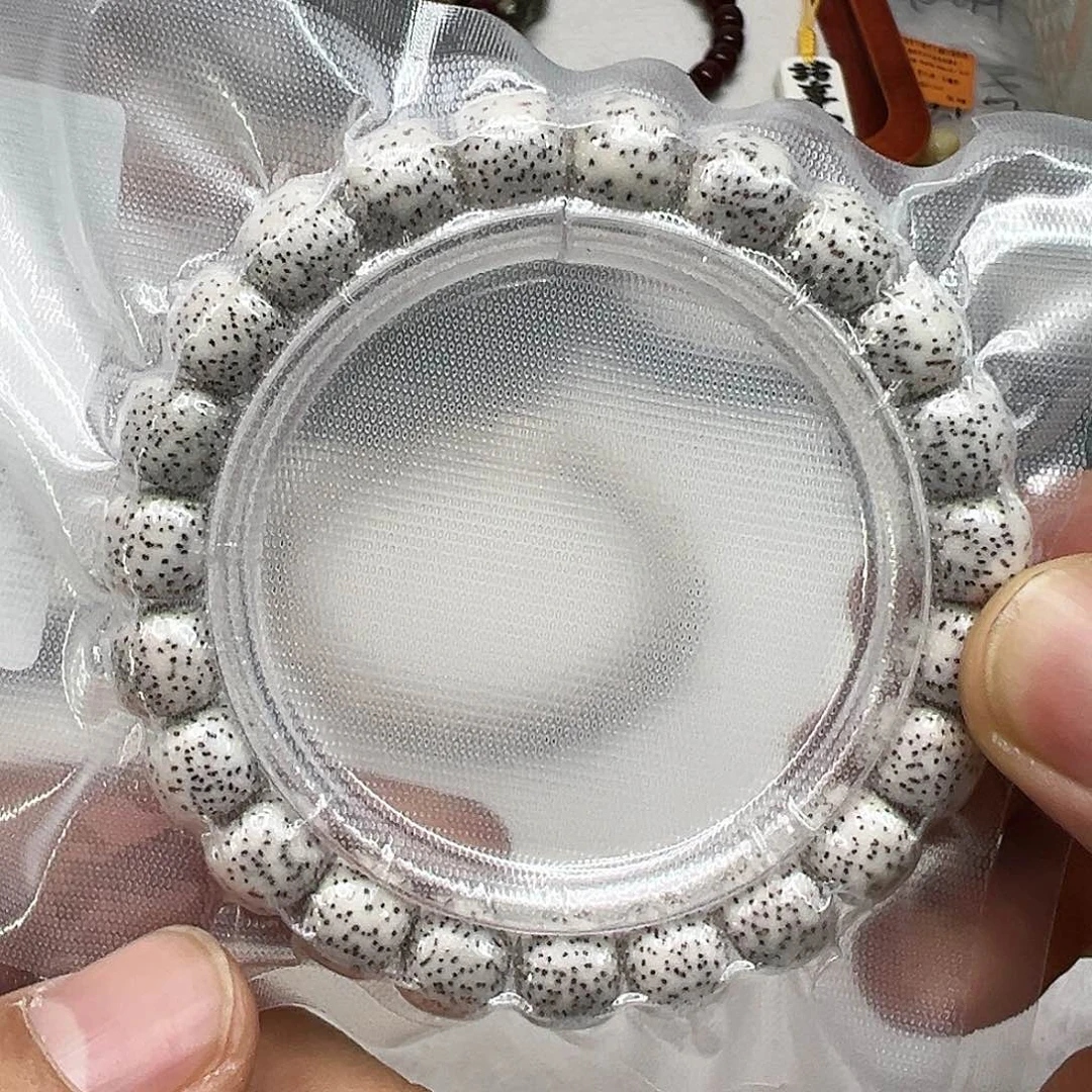 星月菩提手串39王者原脂白星月菩提镶嵌万10