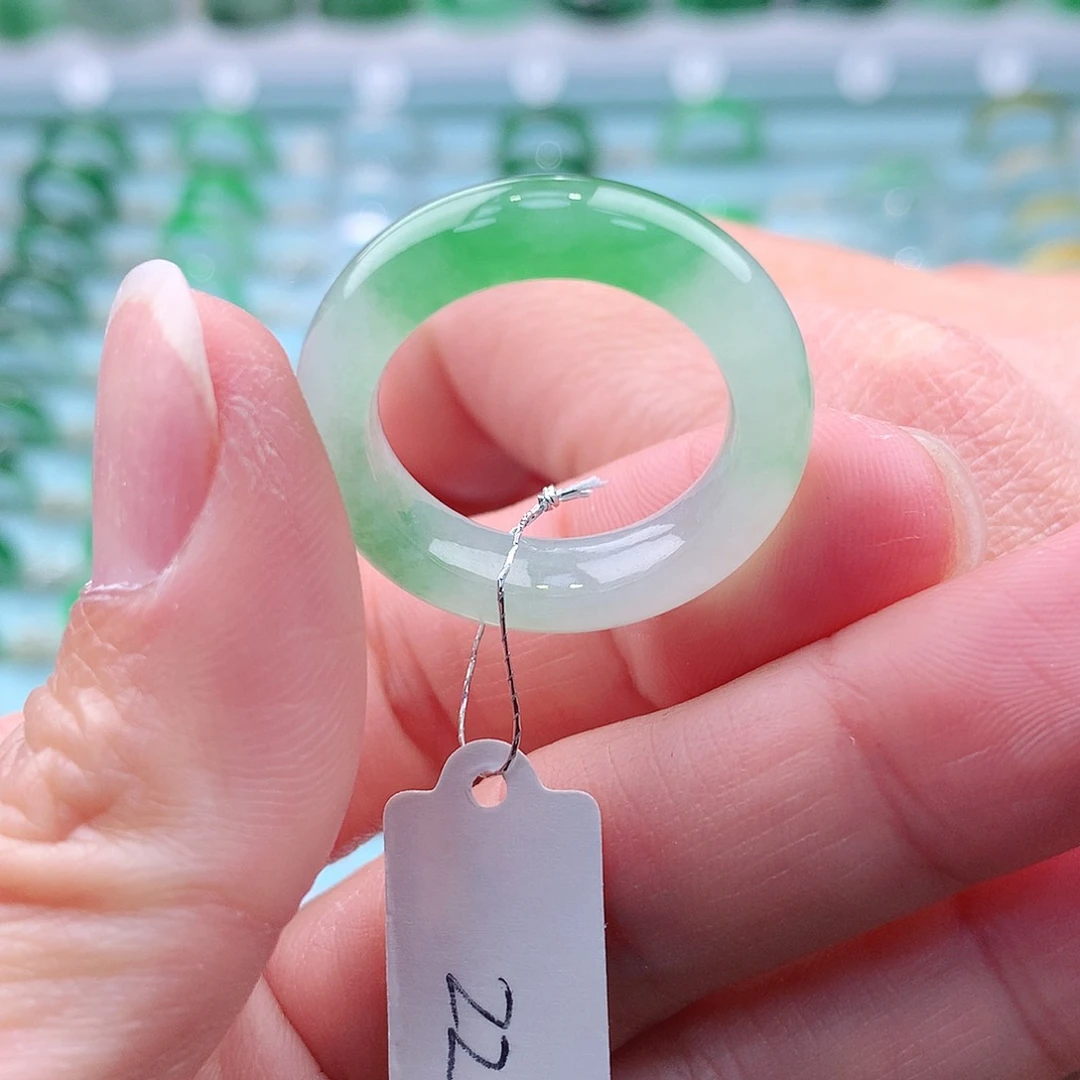 翡翠戒指未镶嵌A货缅甸翡翠