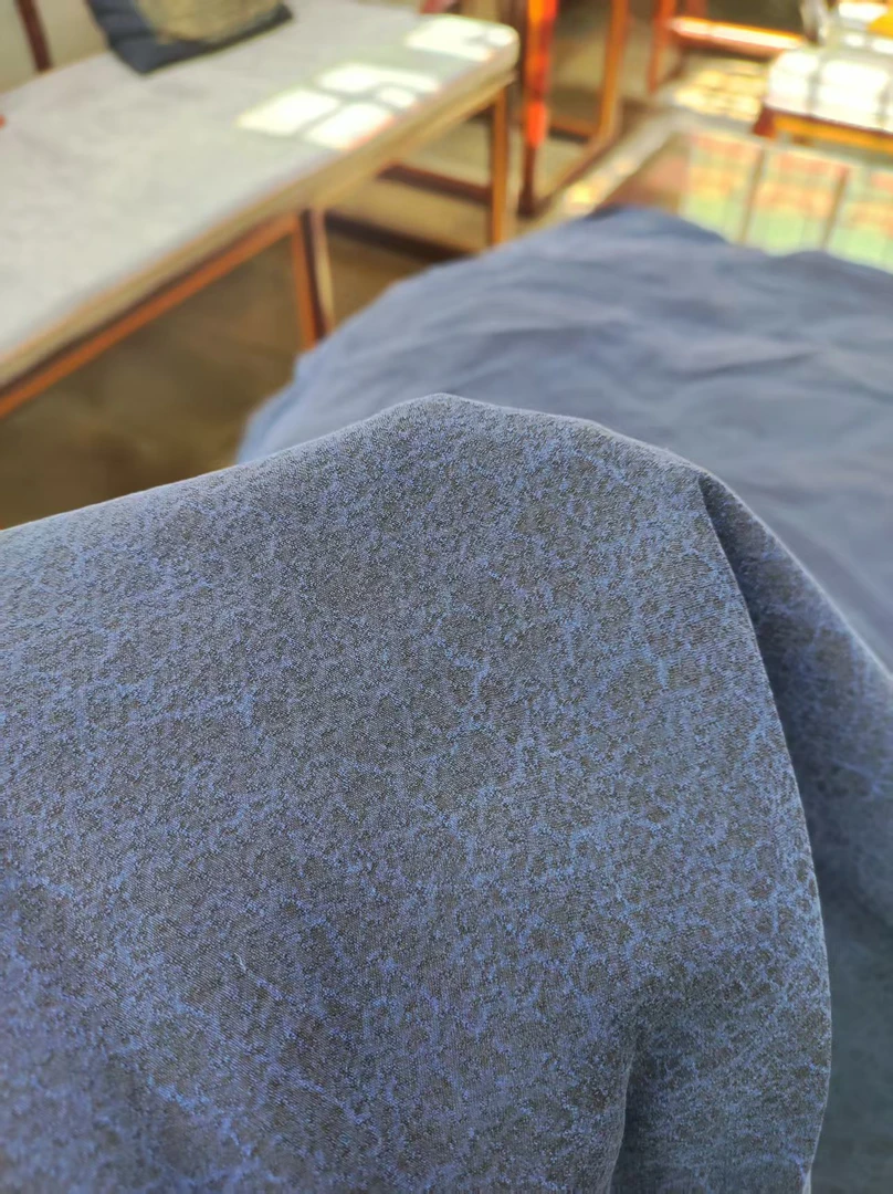 传统手工莨纱香云纱蓝色半米价