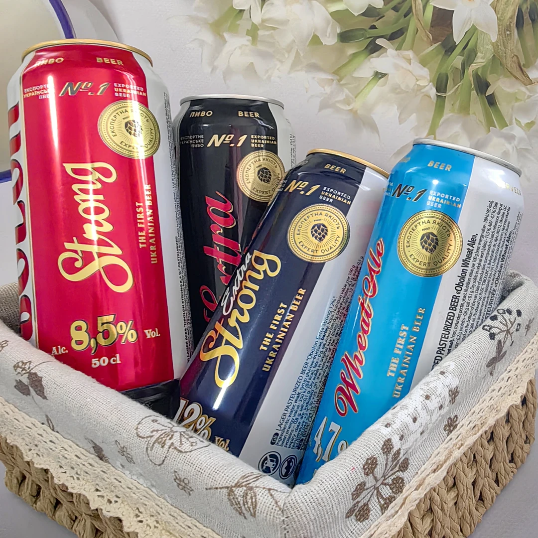 乌克兰奥伯龙白啤精酿拉格高度烈性强劲啤酒500ml*12罐/24罐混拼