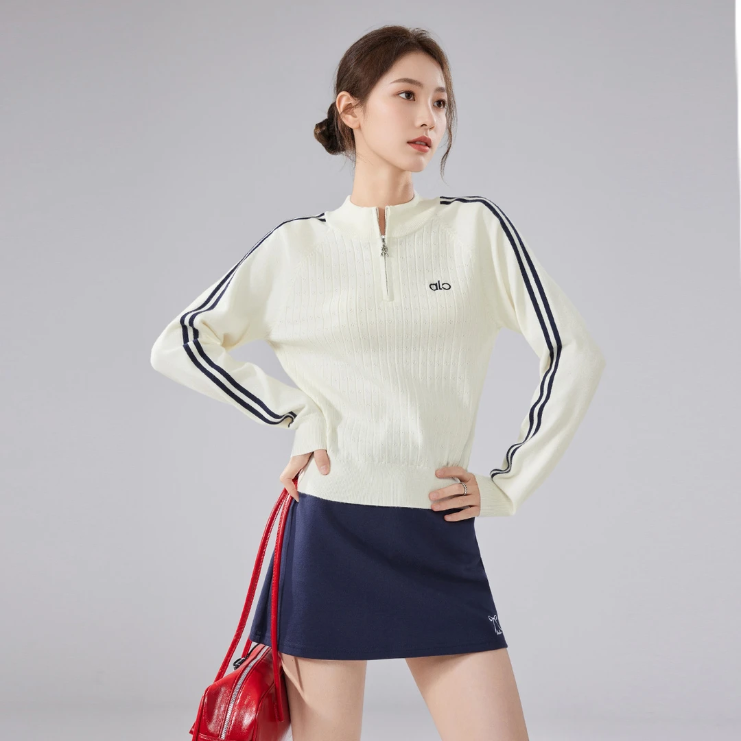 IEF/爱依服2025秋季新款通勤美高休闲运动风减龄时尚简约毛织上衣