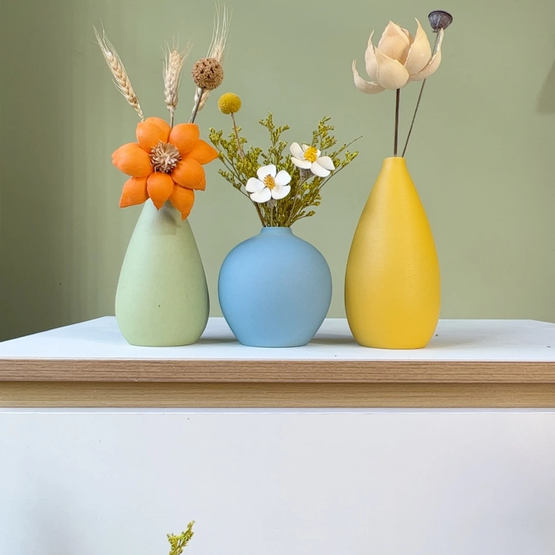 陶瓷花瓶陶瓷花瓶带花20-30厘米左右