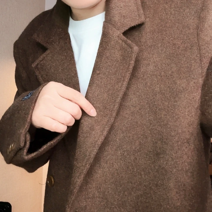 花呢子棕色好好好好看