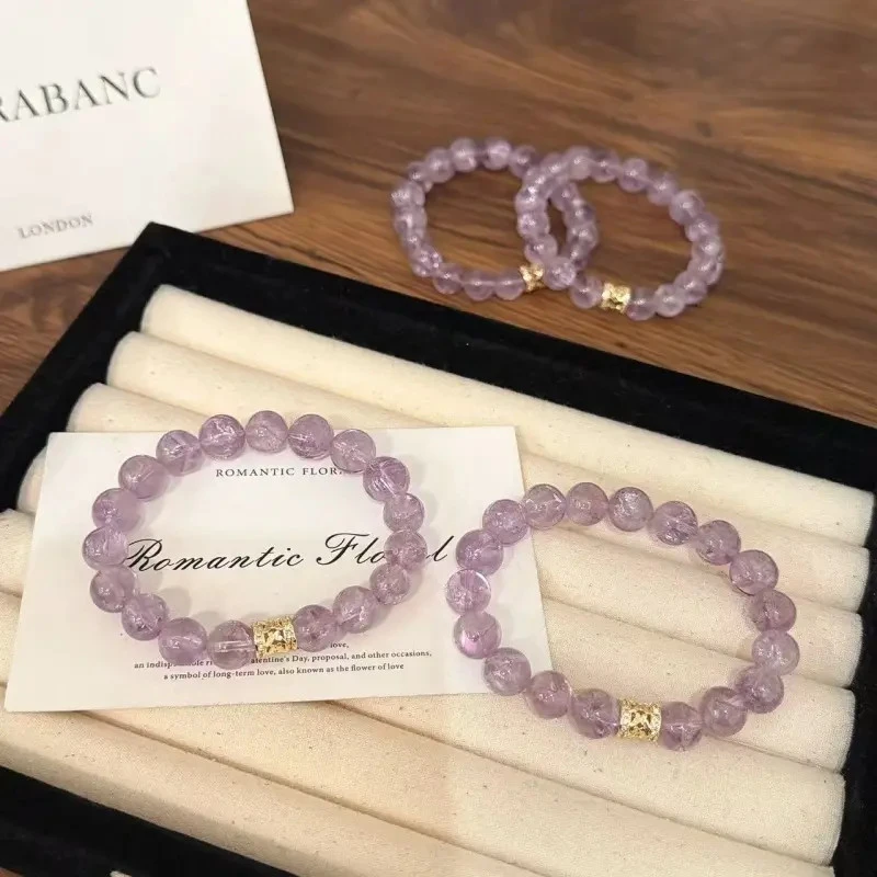 X2039浅紫手链高端轻奢手串多样性发一