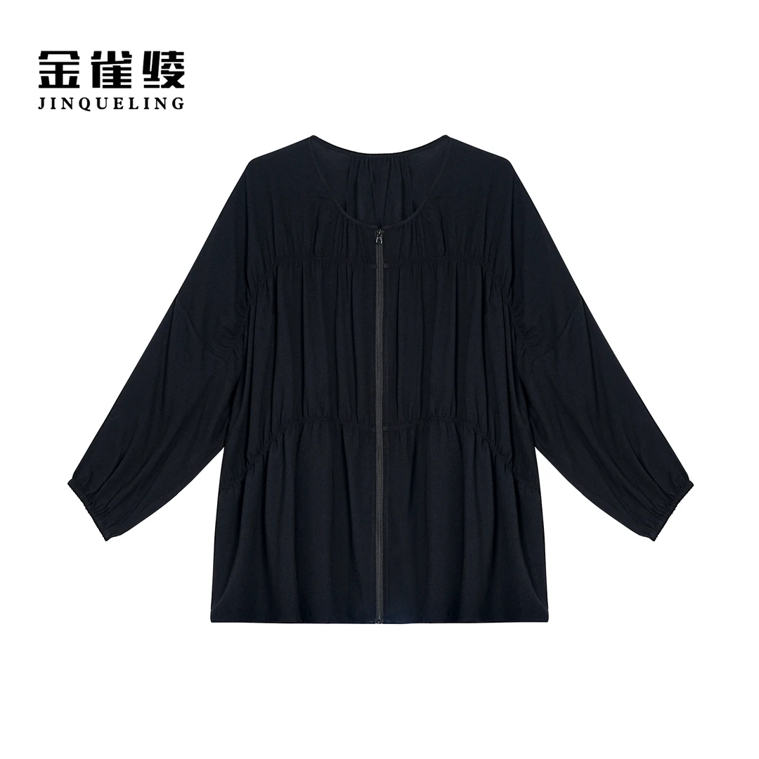 金雀绫【夏日乌托邦】设计师款显瘦时尚宽松大码女装外套SZA1T181