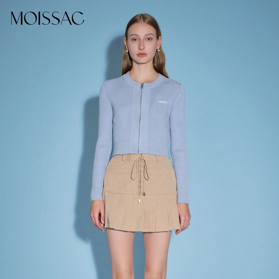 【达人专享】MOISSAC/摩萨克 春甜美活力通勤休闲修身针织开衫