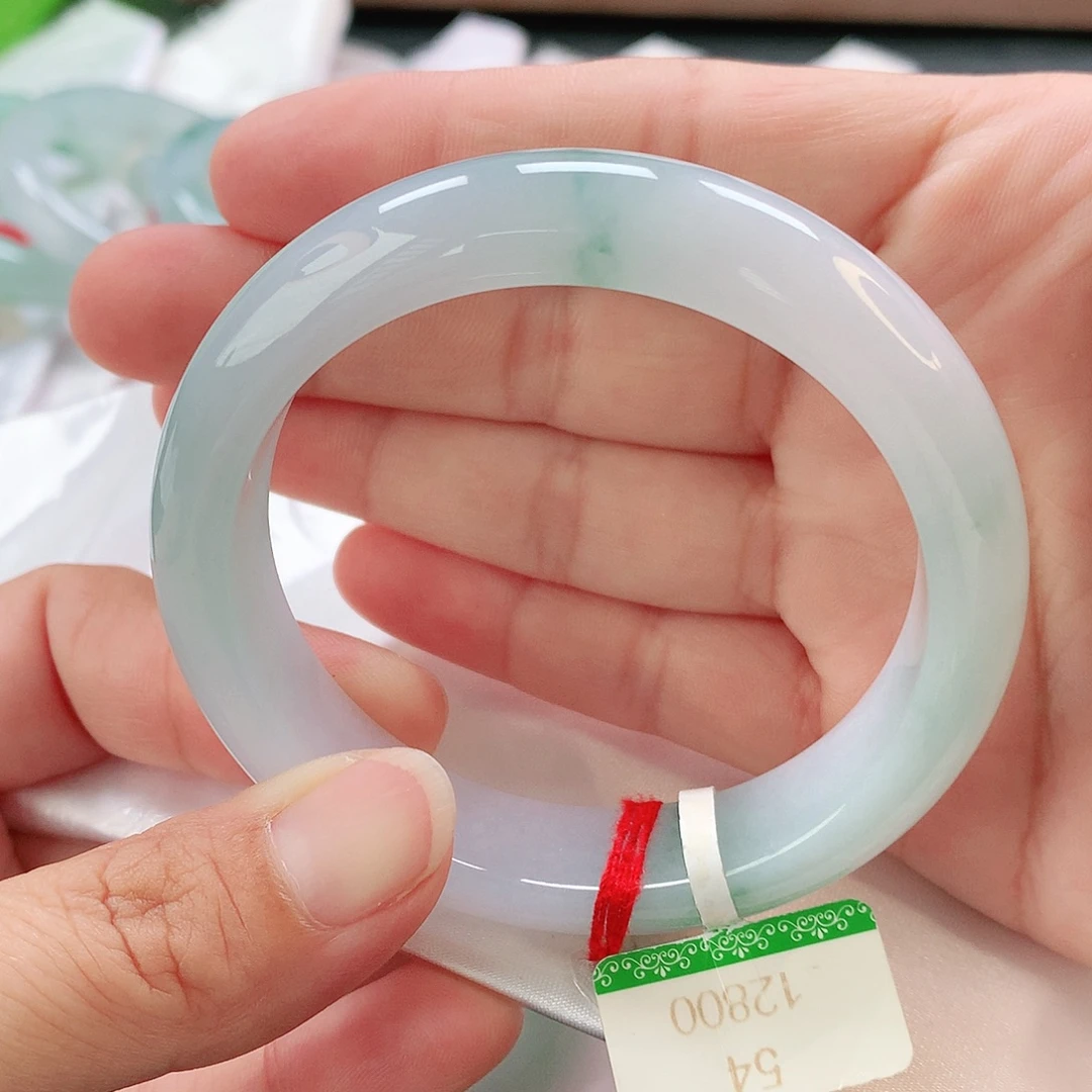 翡翠未镶嵌手镯54正