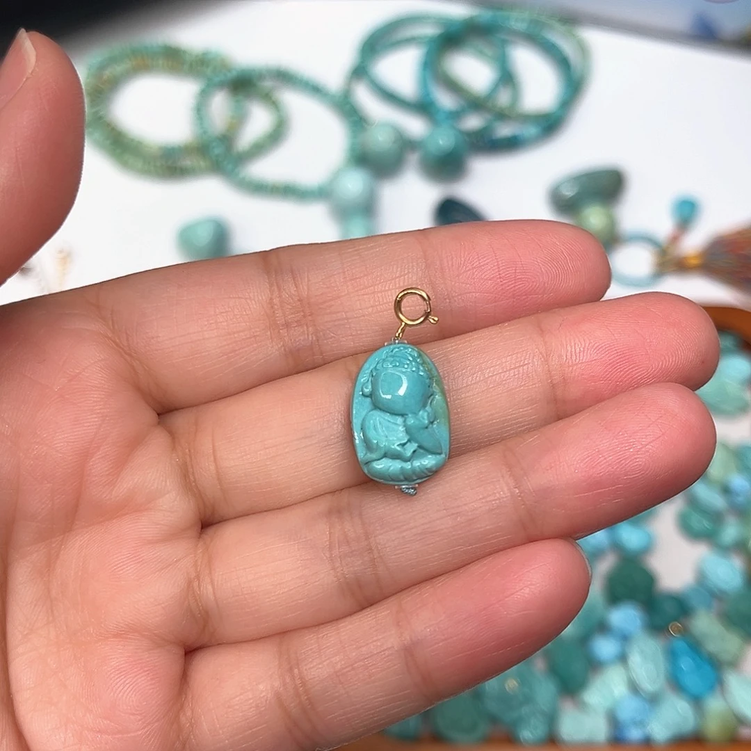 绿松石未镶嵌珠宝半成品