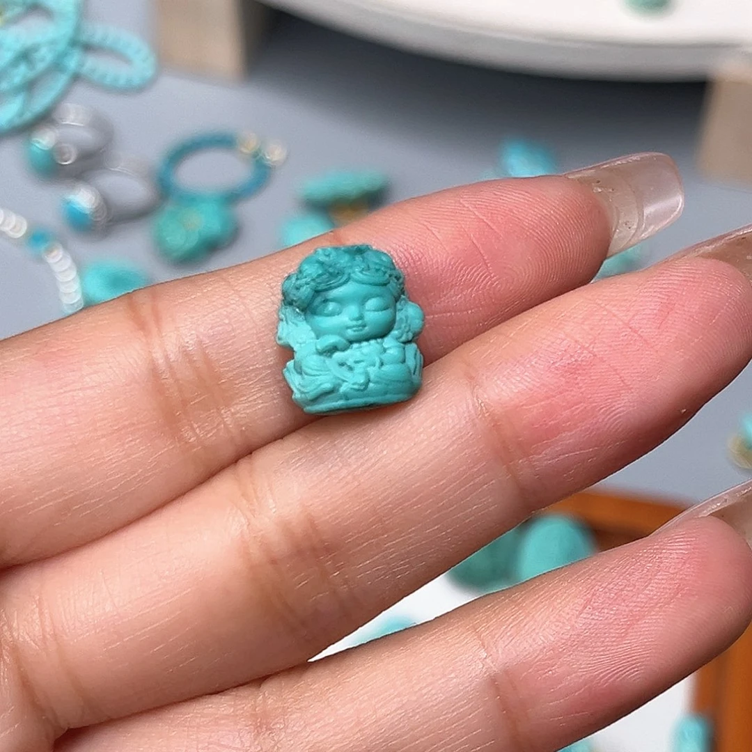 绿松石未镶嵌珠宝半成品