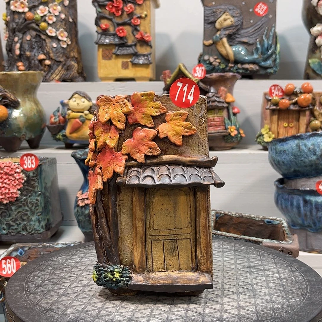 微瑕714号陶然花器手工花盆