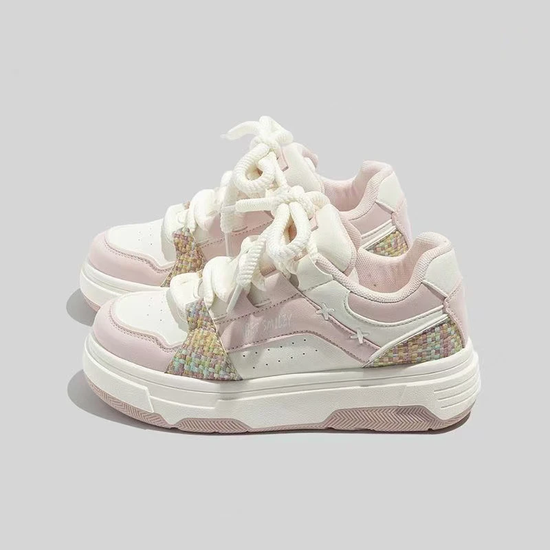 小香风小白鞋女2025春季新款厚底板鞋小众百搭韩版运动休闲鞋