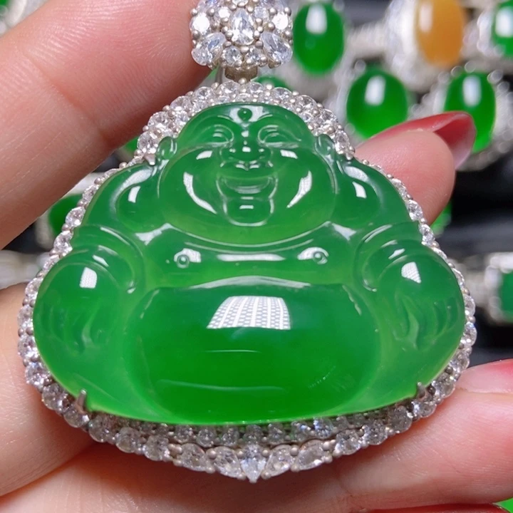 颈饰银S925镶嵌翡翠翡翠