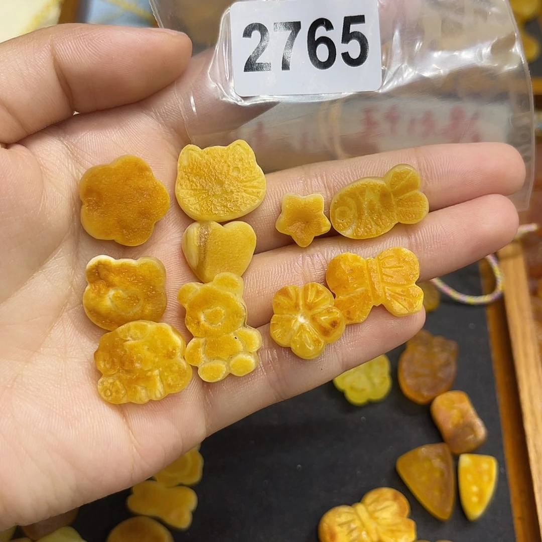 細***流琥珀未镶嵌珠宝奇石