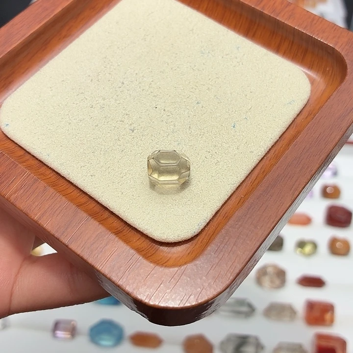 水晶珠宝半成品银S925镶嵌黄水随型打孔定制不退换