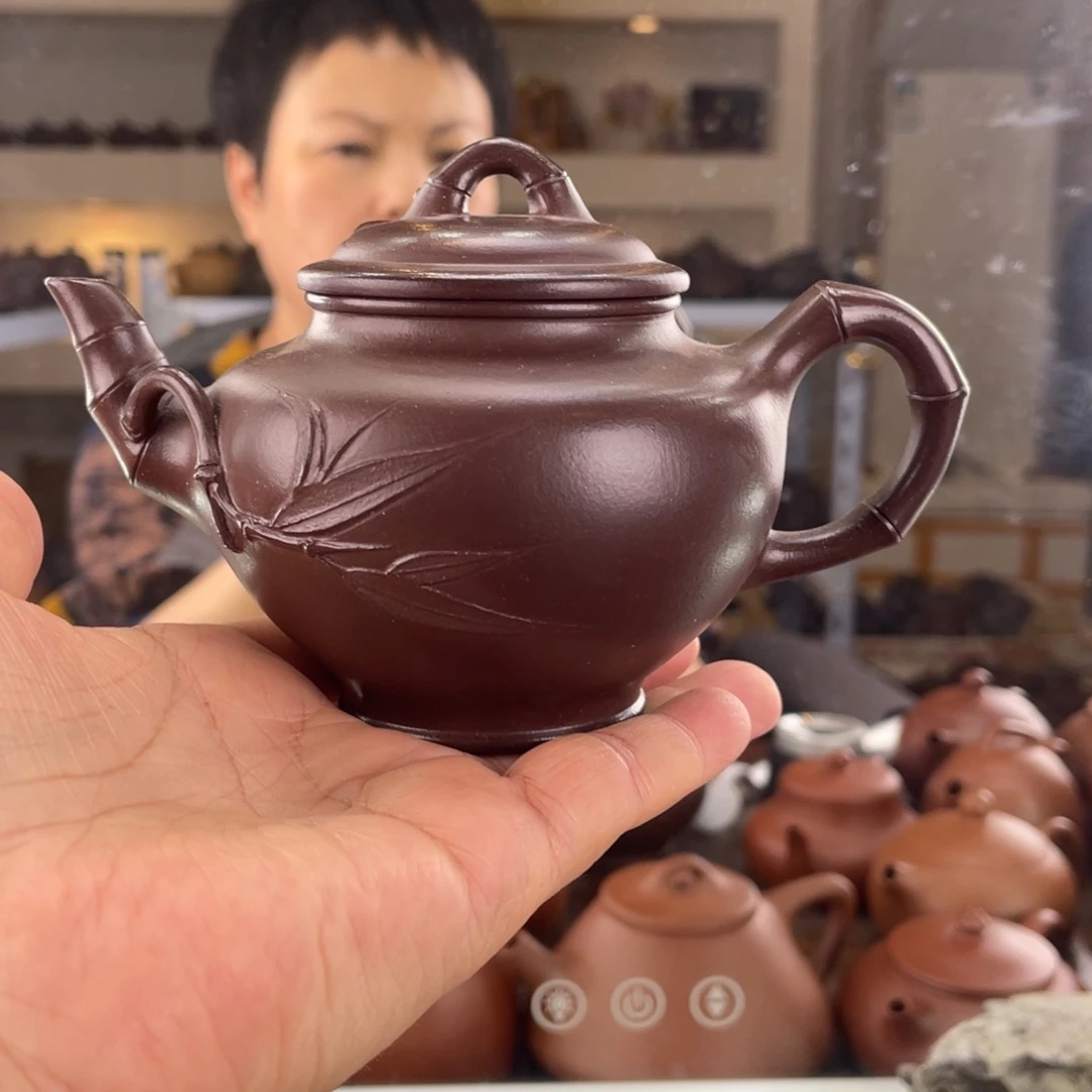 茶壶紫砂四号井底槽清竹报春220cc左右