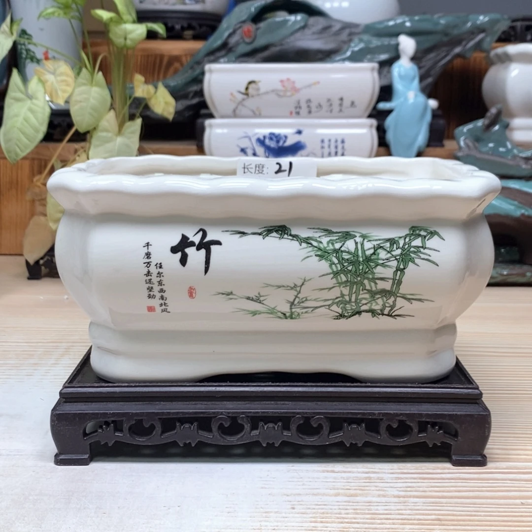 紫砂花盆陶瓷艺术花盆陶瓷