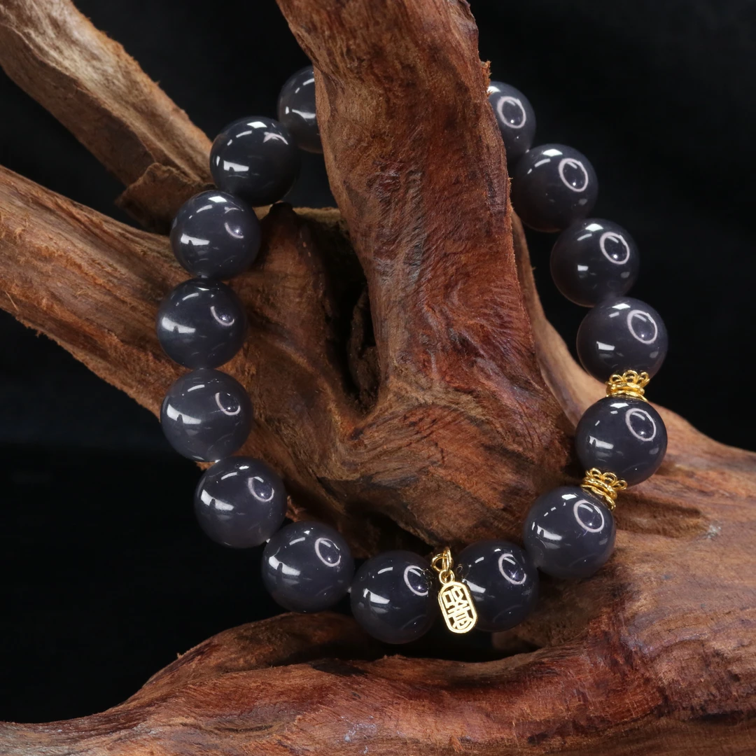 29和田玉帝紫手串/900351上海嘉禾拍卖