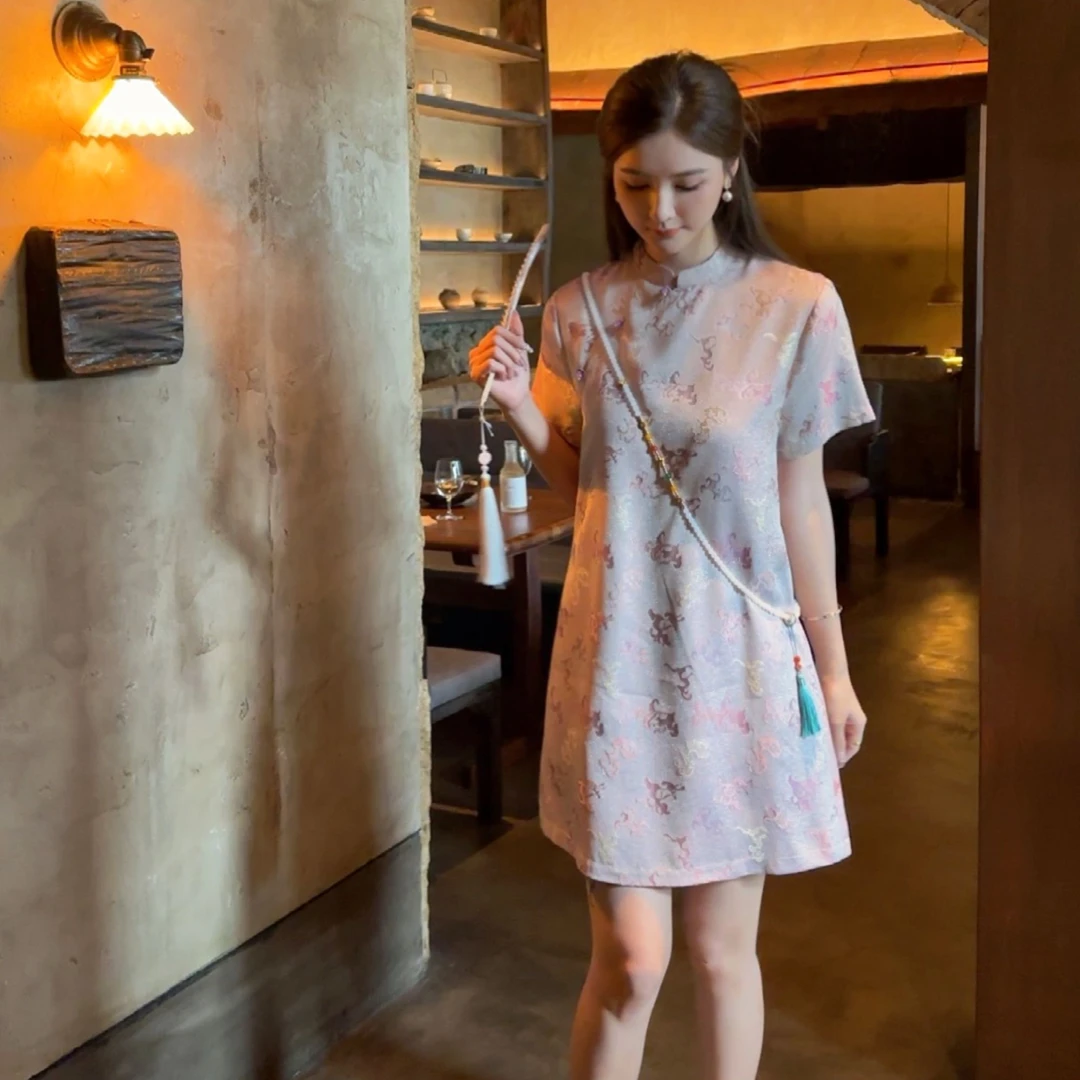 COCO BECCI【宋锦真丝异色罗】非遗桑蚕丝云朵连衣裙CFXYB372065