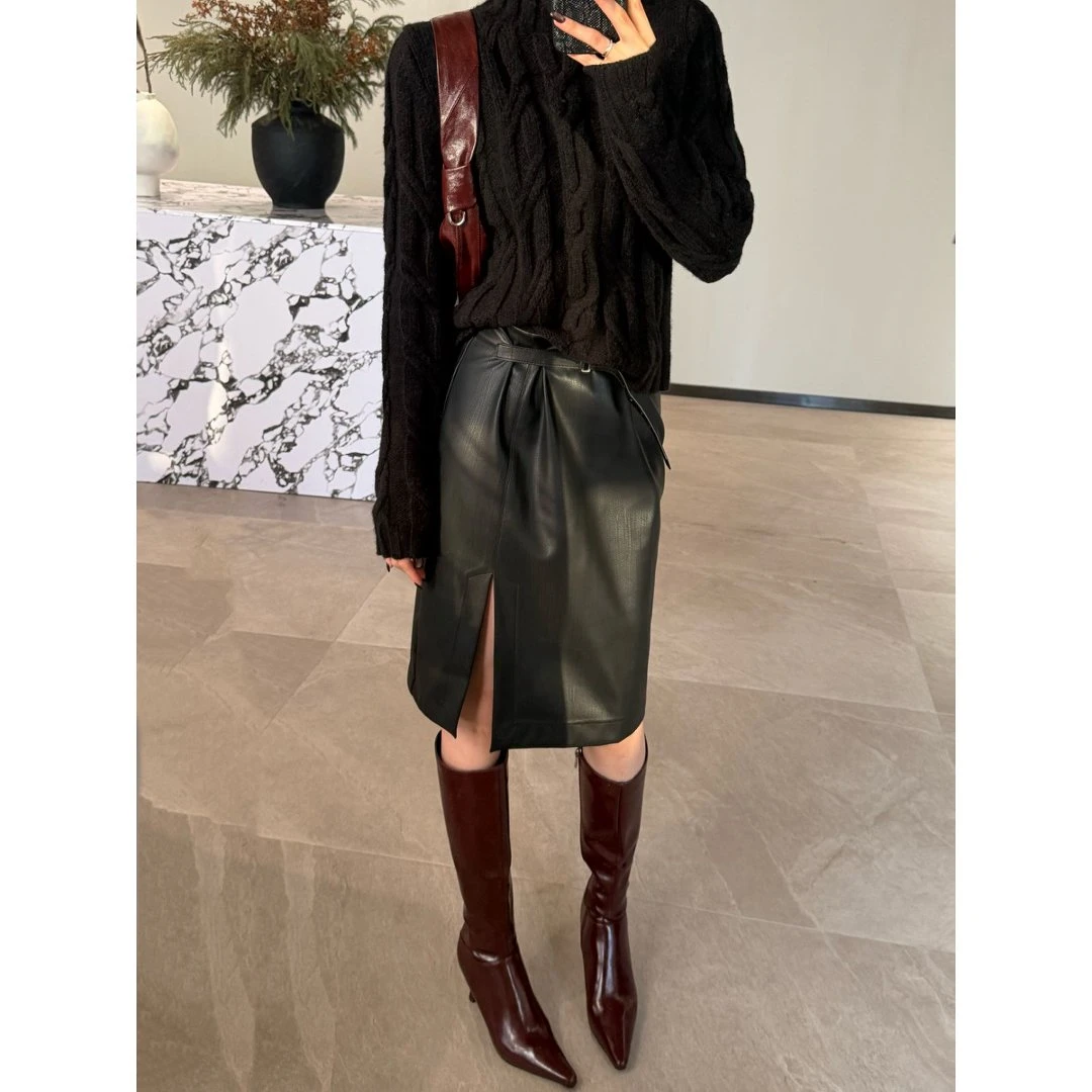 JIJINQI时尚显瘦气质秋冬职场风百搭包臀半身裙JD12BZPT1959