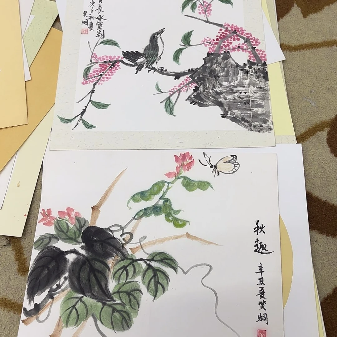 国画33-33卡纸作品童