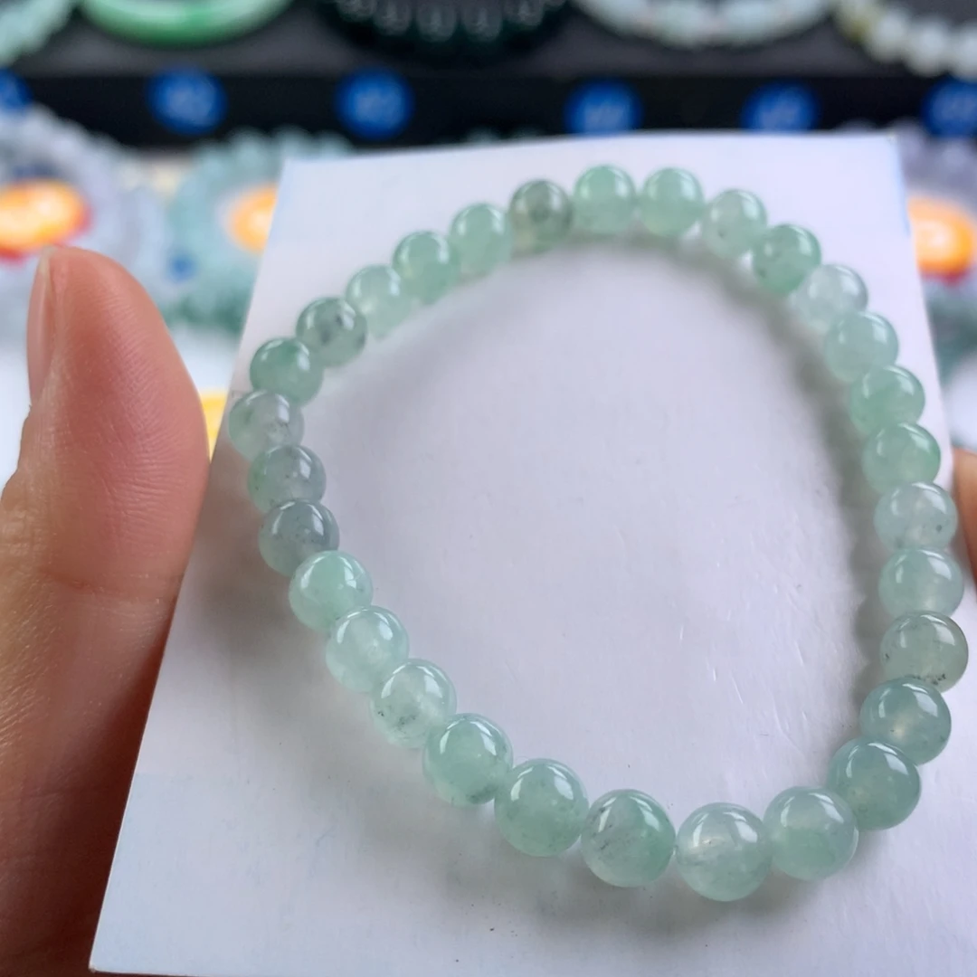 翡翠未镶嵌手链卡6.3