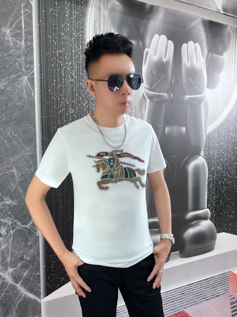 小B家8126纯色男士简欧夏季修身百搭上衣短袖