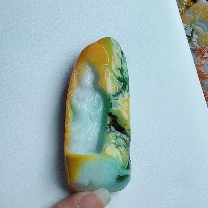 未镶嵌挂件翡翠观音
