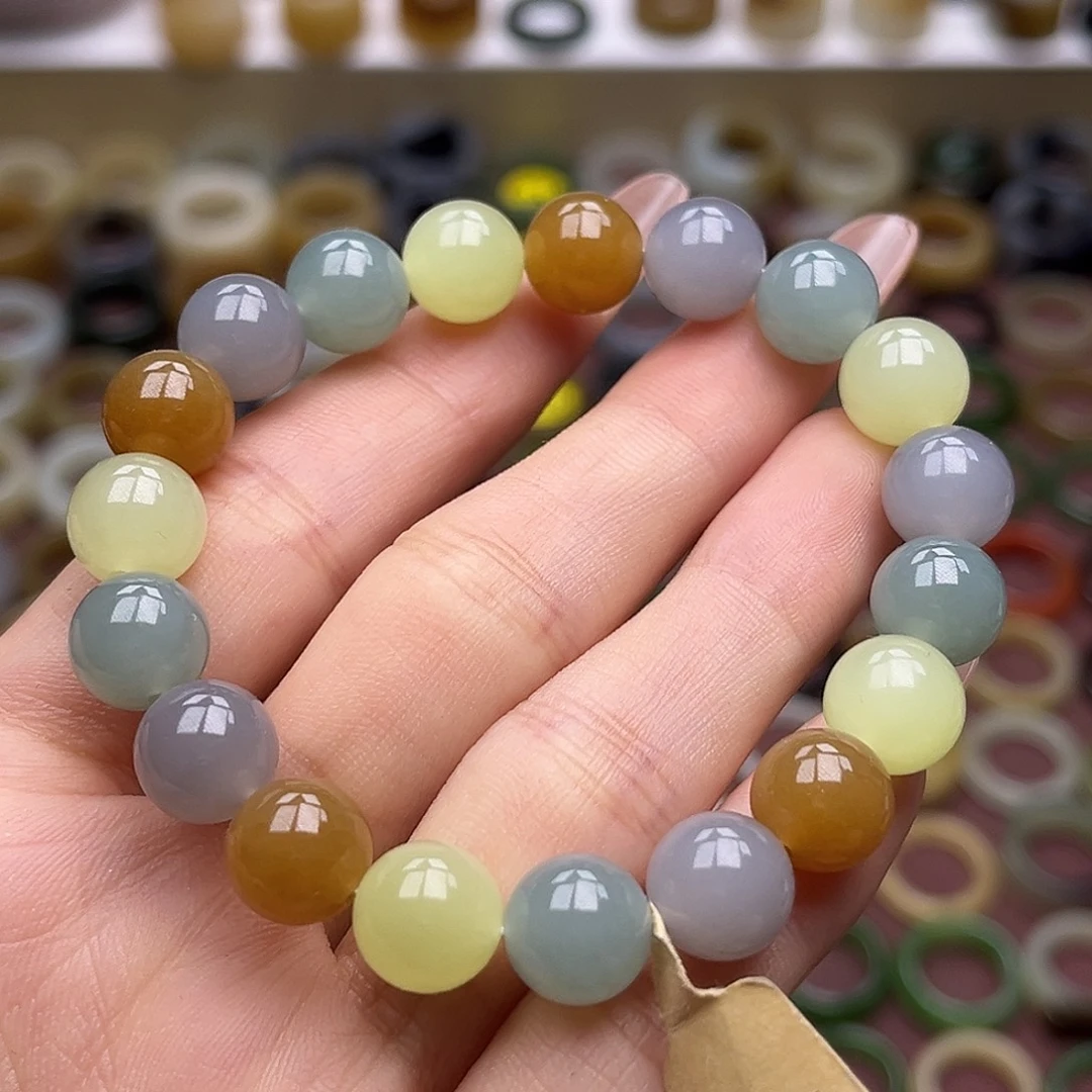 和田玉未镶嵌戒指卡10多宝手串