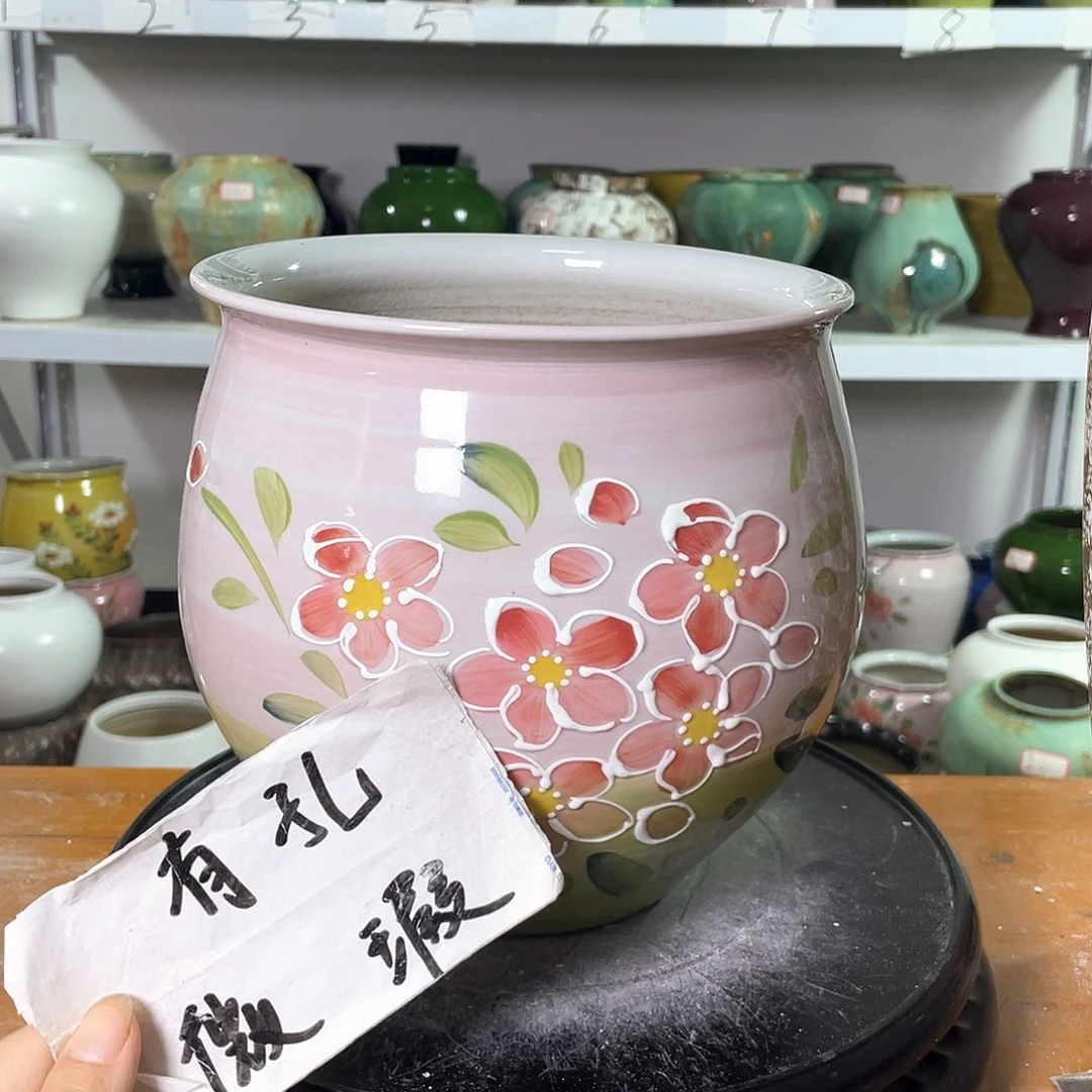 景德镇陶瓷花盆微瑕159