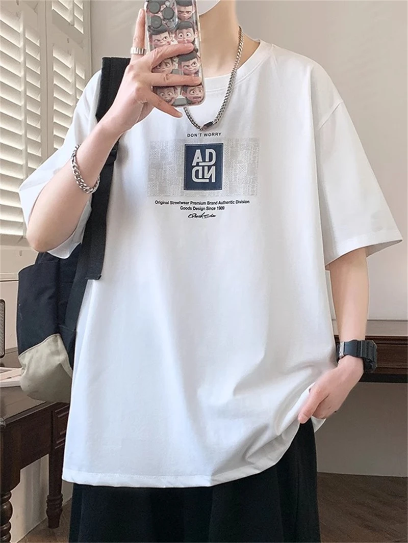 海外订单尾货~剪标撤回外贸美式潮牌字母印花短袖T恤男女纯棉上衣