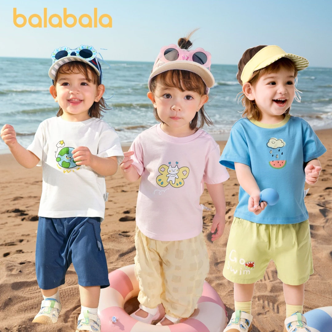 【宝宝短袖T恤合集】巴拉巴拉童装儿童女童男童夏装纯棉上衣A类婴儿