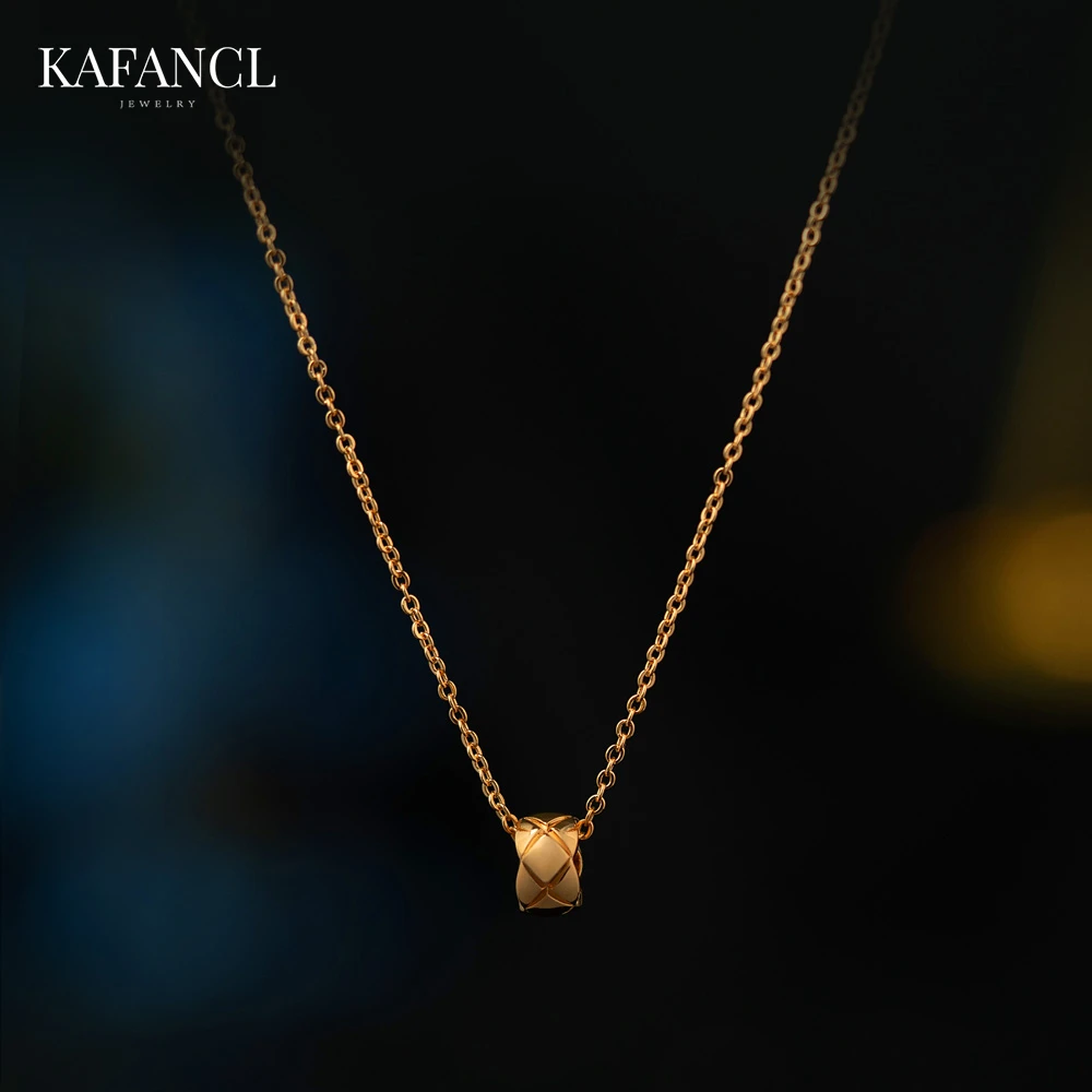 链子925银 古埃及 镀K金 水冰月小豆子项链 ZF-B267