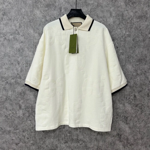 未使用 GUCCI/古驰 古驰白色满印polo衫