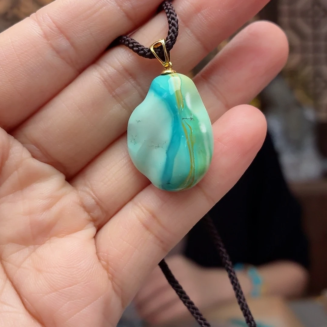 18K金镶嵌绿松石珠宝奇石