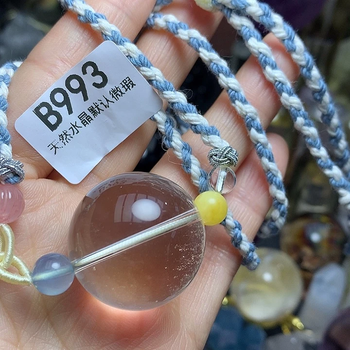 水晶天然白水晶原创锁骨28.3mm未镶嵌