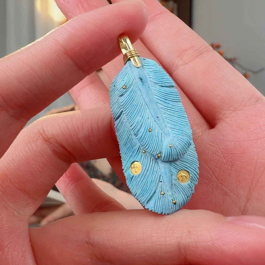 绿松石18K金镶嵌珠宝奇石