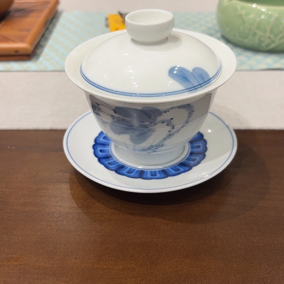 青花三才盖碗哈哈哈哈哈