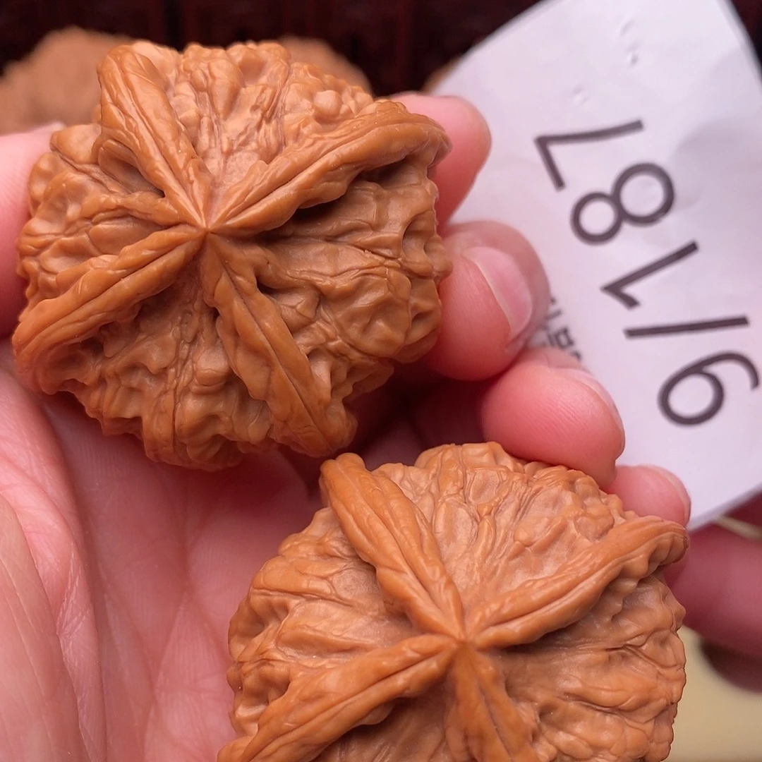 B***F把件文玩核桃45玉玺四棱